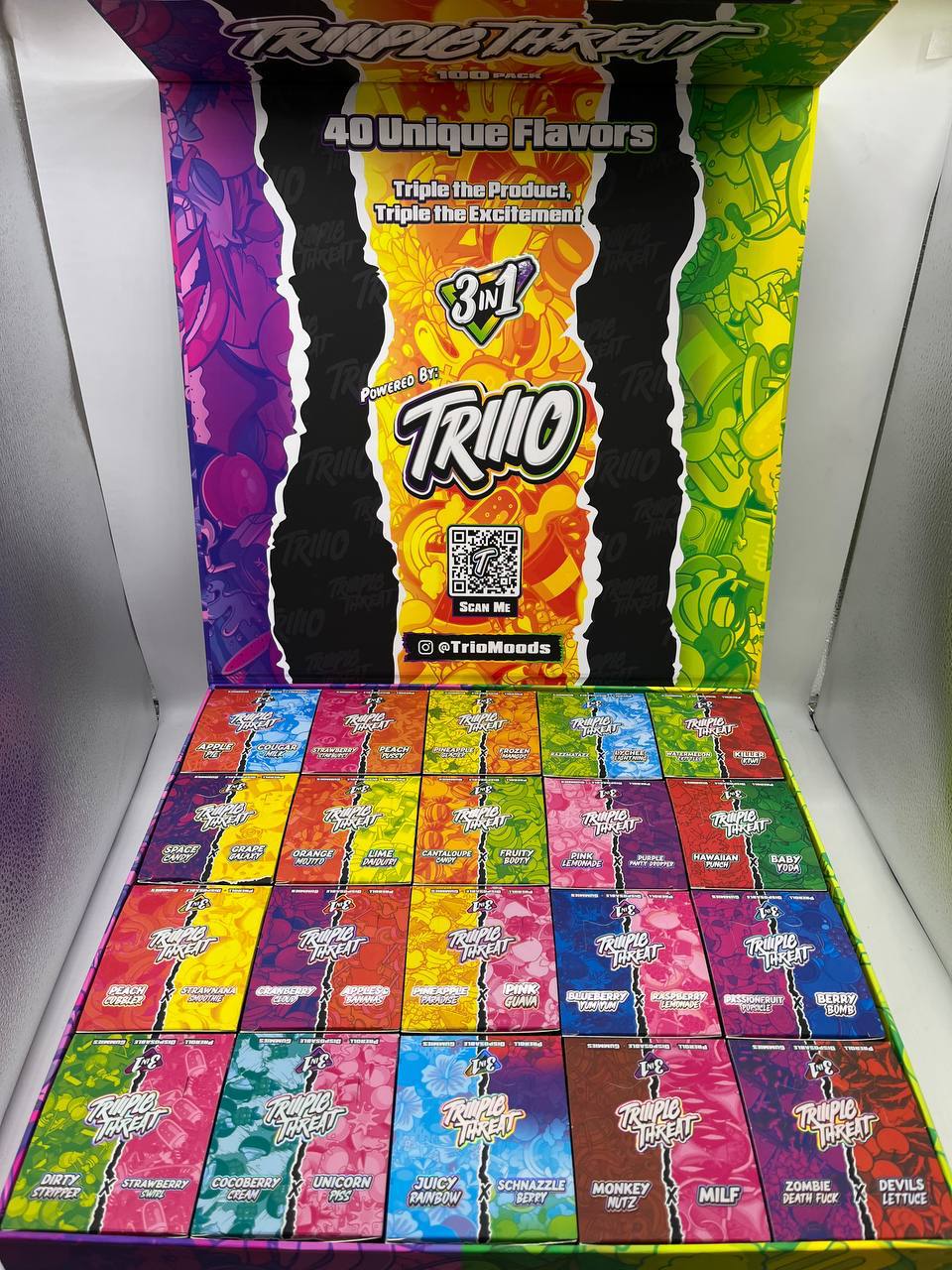 TRIOO Triple Threat 2g LR+LD Dispo + Free 1g Preroll + Free 300mg in Edibles (3 IN 1- 1/2/3)  - NEWEST Authentic media 8