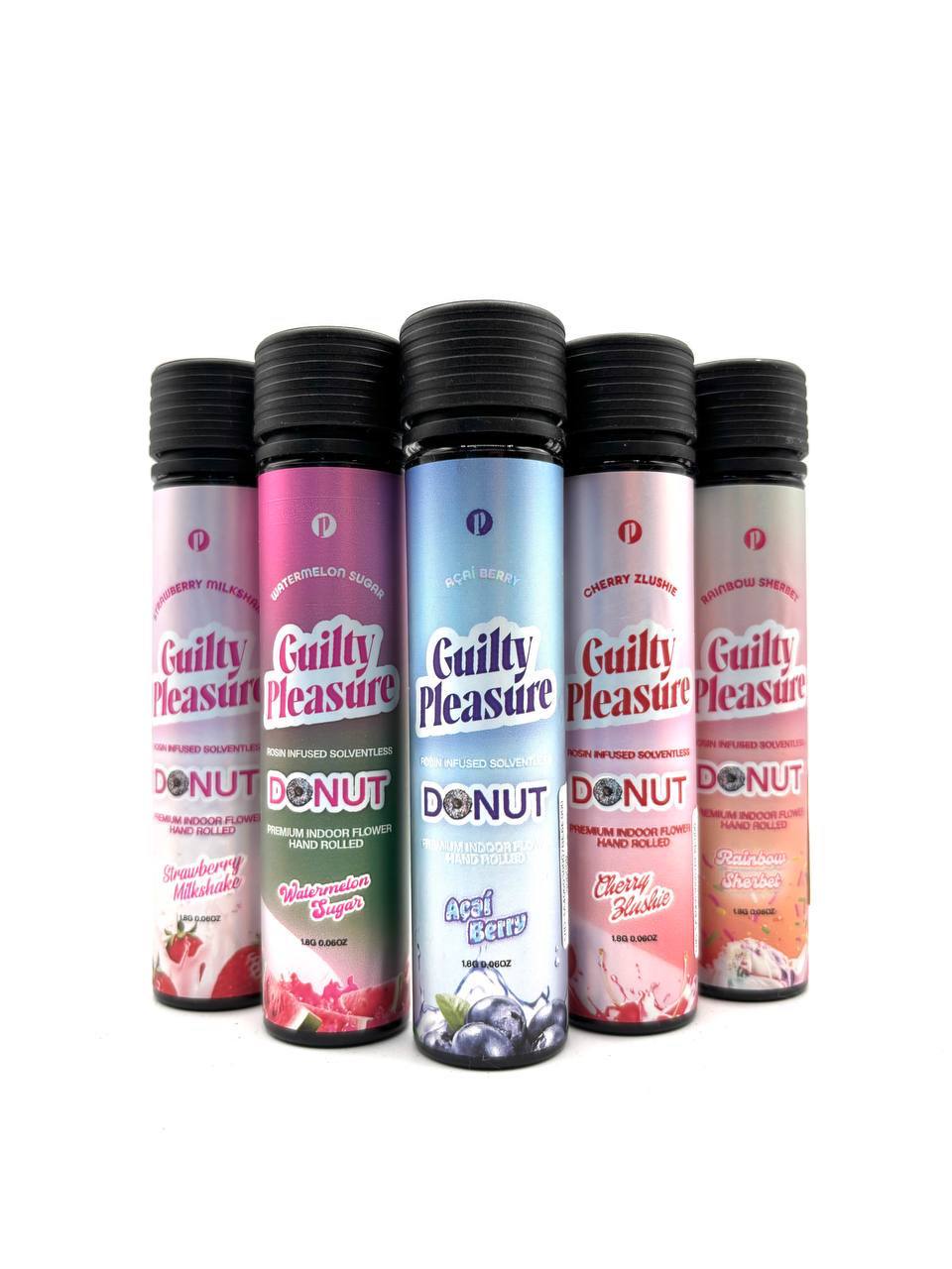 Guilty Pleasure 1.8g exotic Flower & SOLVENTLESS ROSIN HASH HOLE DONUTS