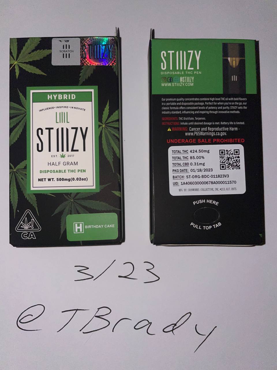 LIIIL STIIIZY Half g Disposables contenido 2