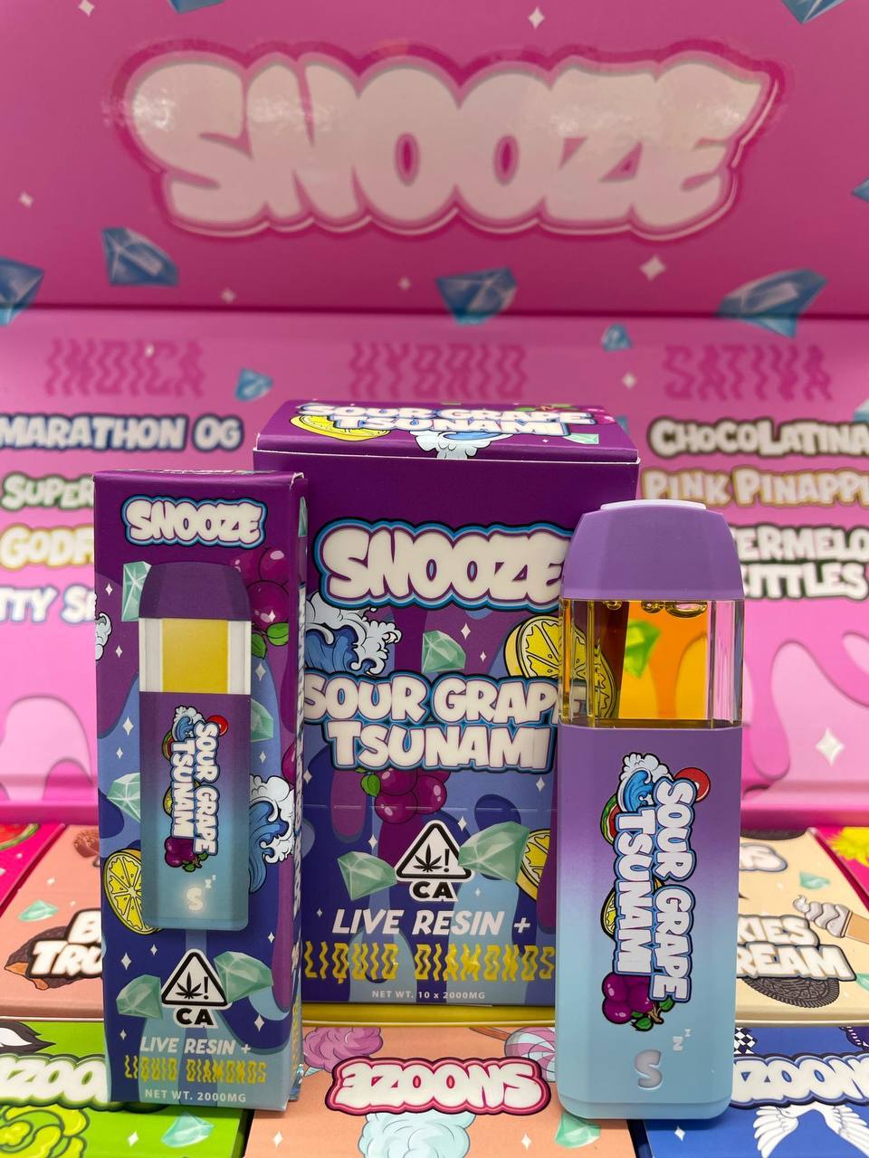 Snooze liquid diamonds + live resin 2g disposables  - NEWEST Authentic contenido 2