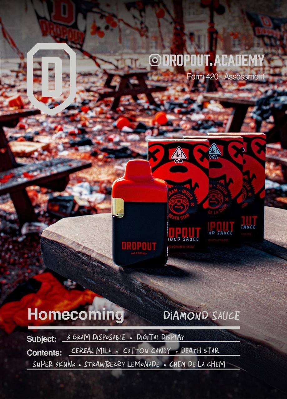 Dropout Academy NEW Homecoming + Midterms 3g disposables - AUTHENTIC Medium 8