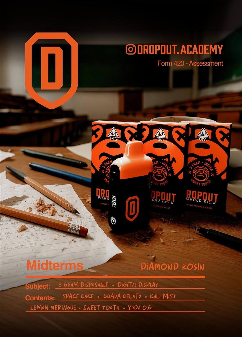 Dropout Academy NEW Homecoming + Midterms 3g disposables - AUTHENTIC Medium 9