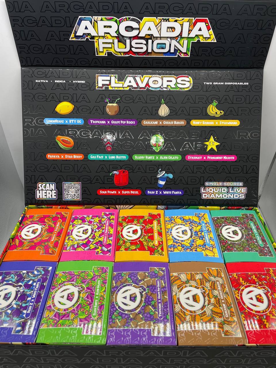 Arcadia Fusions Dual Chamber liquid diamonds + live resin 2g disposables  - NEWEST Authentic média 3