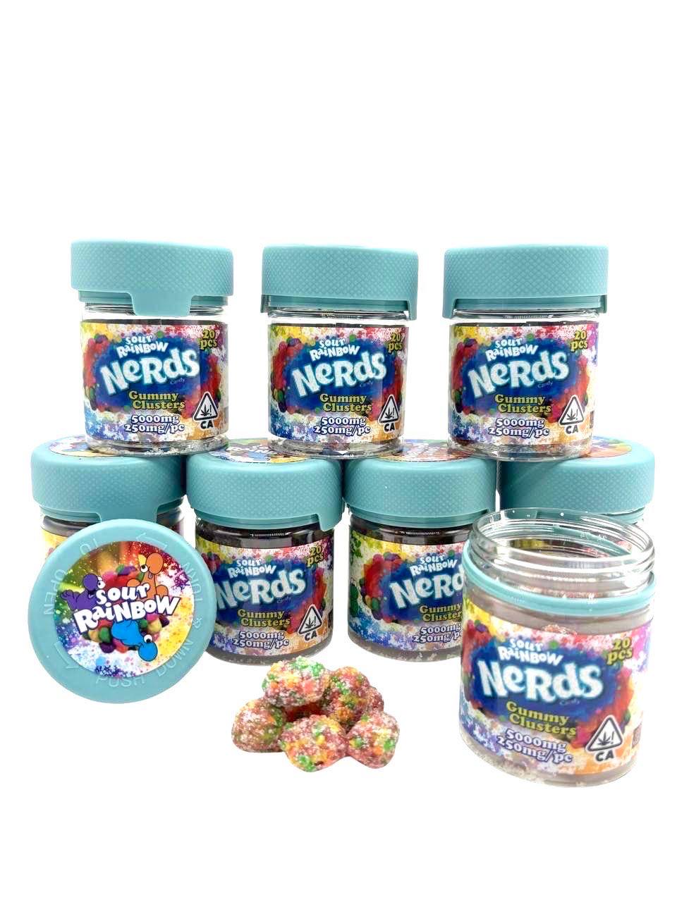 Sour Rainbow Nerd Clusters  5000mg gummy products - Inhouse